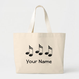 Personalised Music Notes Tote Bag