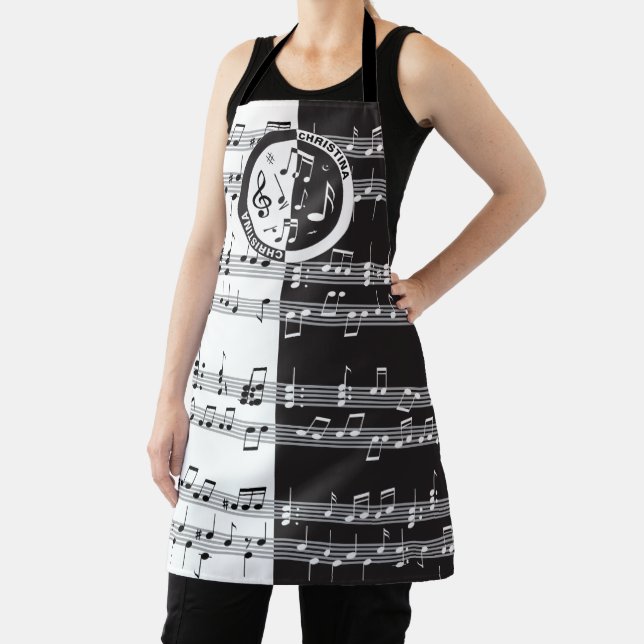 Personalised music score design apron (Insitu)