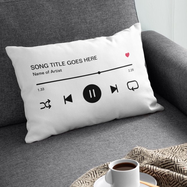 Personalised Music Streaming Couples Decorative Cushion (Creator Uploaded)