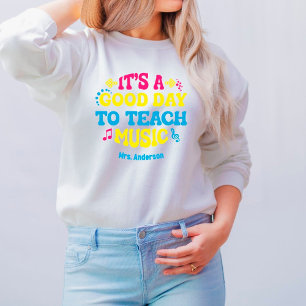 Personalised Music Teacher White Sweatshirt