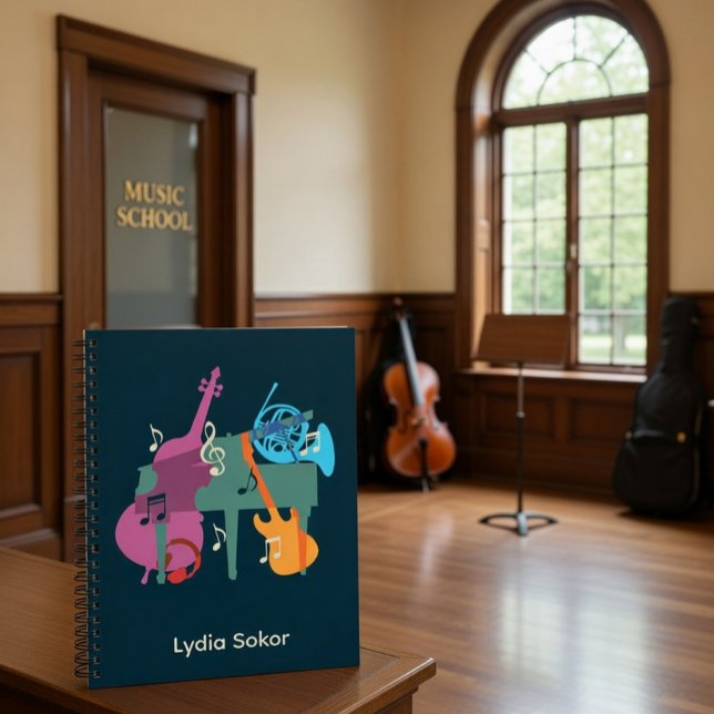 Personalised Music-Themed Planner Notebook (Creator Uploaded)