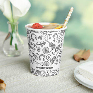 Personalised Musical Instruments Music Accessories Paper Cups