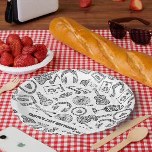 Personalised Musical Instruments Music Accessories Paper Plate