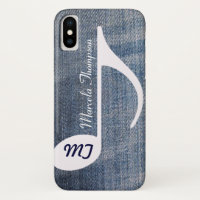 personalised musical note distressed jeans