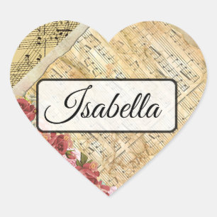 Personalised Musical Notes Name Stickers