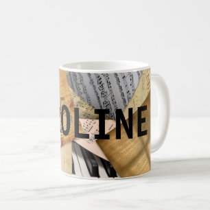 Personalised Musical Notes Piano Sheet  Music Coffee Mug