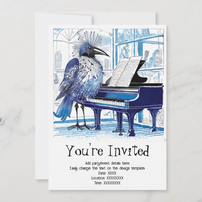 Personalised Musical Soiree Invitation (Front)