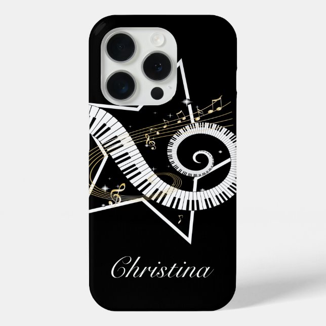 Personalised Musical Star golden notes iPhone 6 ca Case-Mate iPhone Case (Back)