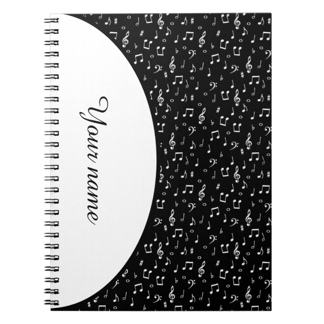 Personalised musical symbols notebook (Front)