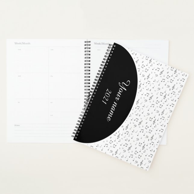 Personalised Musical symbols Planner (Display)