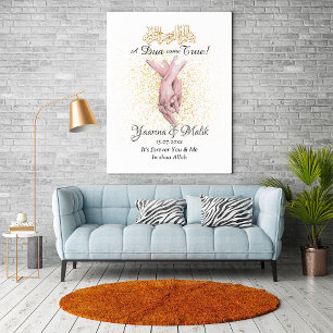 Personalised Muslim Couple Gift Canvas Print