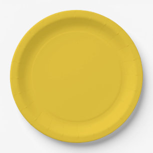 Personalised Mustard 9" Round Paper Plate