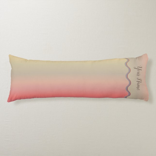 Personalised Muted Neutral Waves Body Pillow (Front)