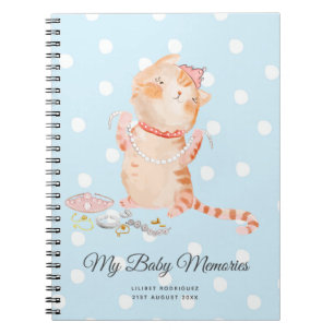 Personalised My Baby Memories Princess Kitten Lili Notebook