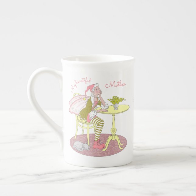 Personalised My Beautiful Fairy Bone China Mug (Left)