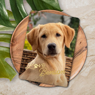 Personalised My Best Friend Picture Love Paw Print Foil Holiday Card
