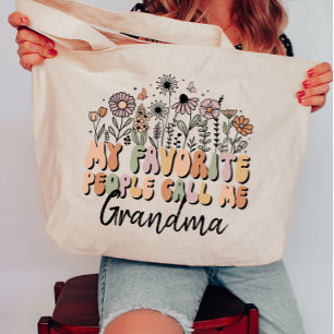 Personalised My Favourite People Call Me Grandma Tote Bag