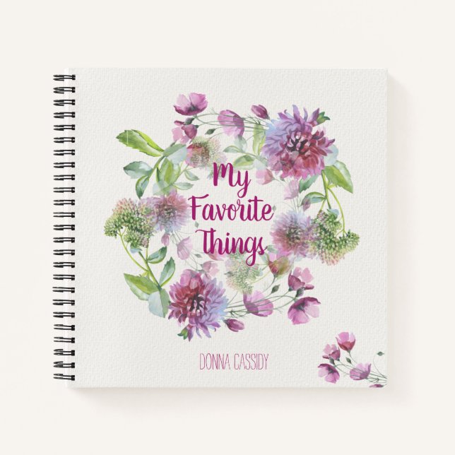 Personalised My Favourite Things Notebook (Front)