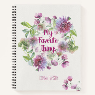Personalised My Favourite Things Notebook