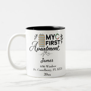Personalised My First Apartment 2021 Two-Tone Coffee Mug