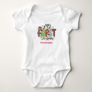Personalised My First Christmas Gift Baby Bodysuit