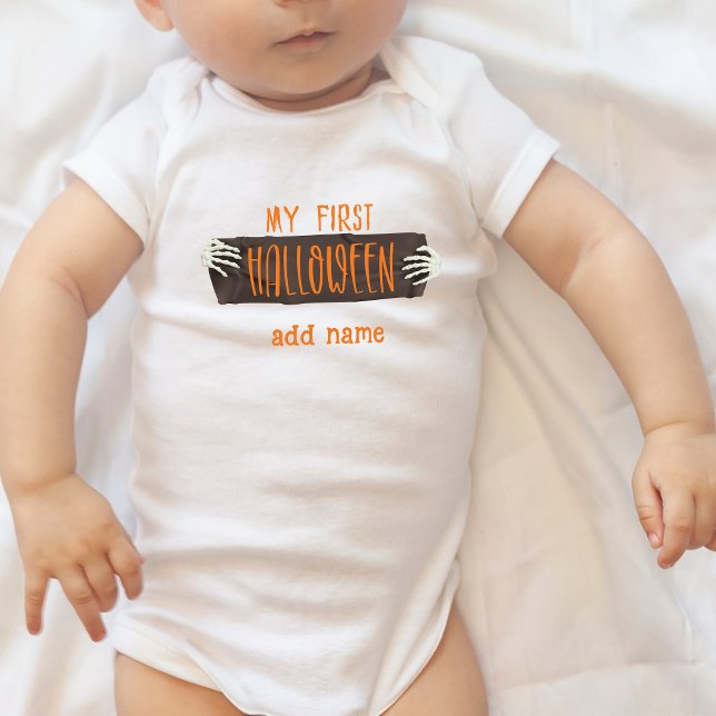 Personalised My First Halloween  Baby Bodysuit (Personalized My First Halloween Baby Bodysuit)
