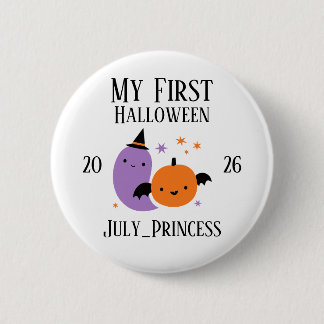 Personalised My First Halloween Ornament 6 Cm Round Badge