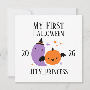 Personalised My First Halloween Ornament Invitation