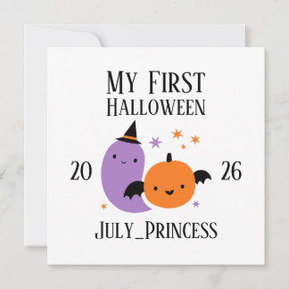 Personalised My First Halloween Ornament Invitation