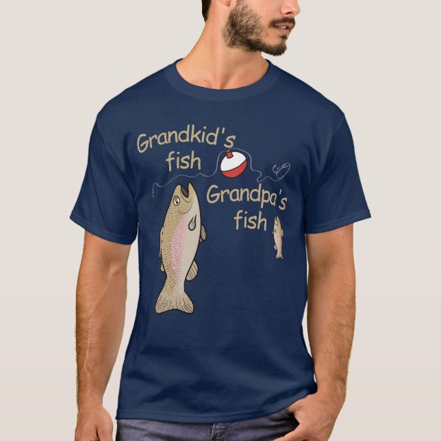 Personalised My Fish, Grandpas Fish T-Shirt (Front)