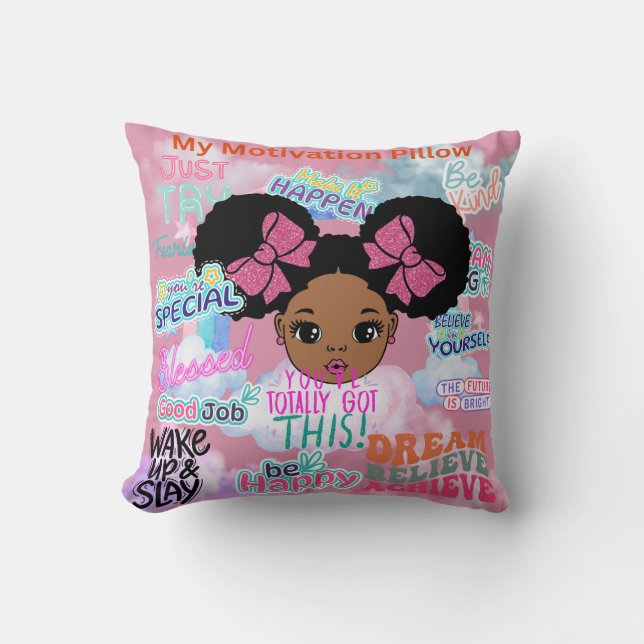 Personalised My Motivation Cushion (Front)