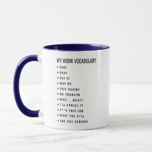Personalised My Work Vocabulary Mug