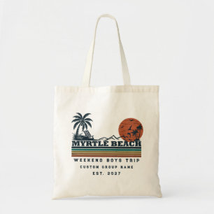 Personalised Myrtle Beach Weekend Bachelor Party Tote Bag