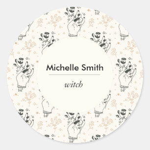 Personalised Mystic Bohemian Classic Round Sticker