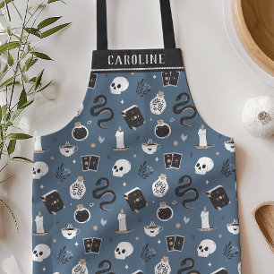 Personalised Mystic Boho Crystal Skull Pattern Apron