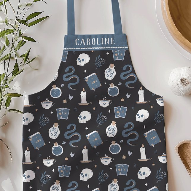 Personalised Mystic Boho Crystal Skull Pattern Apron (Creator Uploaded)
