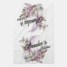 Personalised Mystical Boho Lavender Anemone Moon