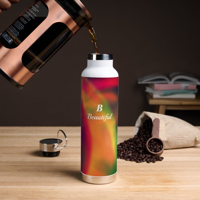 Personalised Mystical Rainbow Water Bottle (Coffee (Rotated))