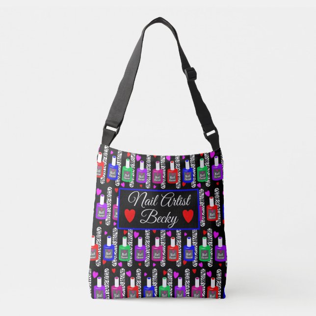 Personalised Nail Tech Crossbody Bag (Front)