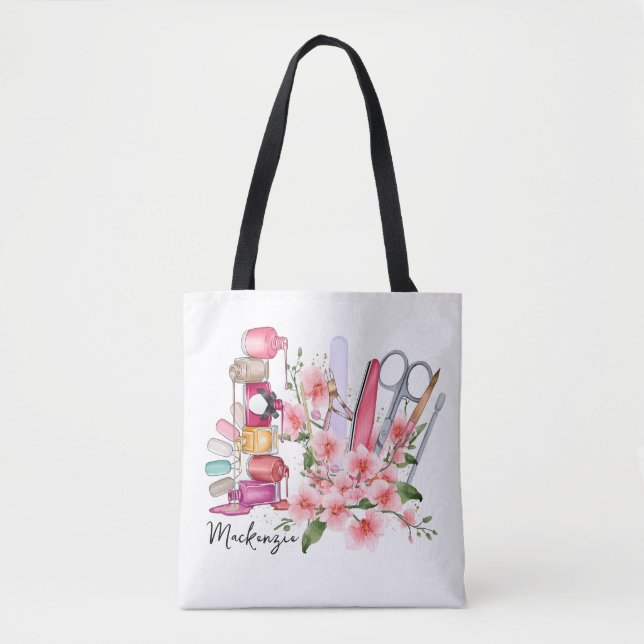 Personalised Nail Tech Tote Bag (Front)