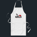 Personalised Nail Tech With Business Name Long Apron<br><div class="desc">Personalised Nail Tech With Business Name Apron</div>