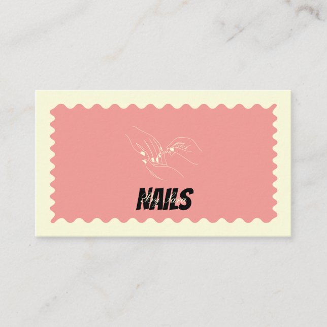 Personalised Nail Technician Business Card  (Front)