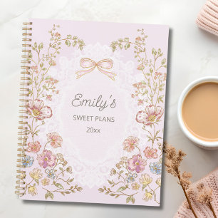 Personalised Name 2026 Weekly Monthly Floral Planner
