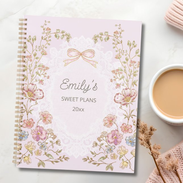 Personalised Name 2026 Weekly Monthly Floral  Planner (In situ)