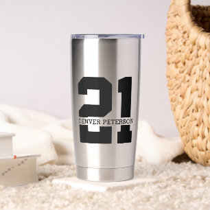 Personalised Name 21st Birthday Modern  Insulated Tumbler
