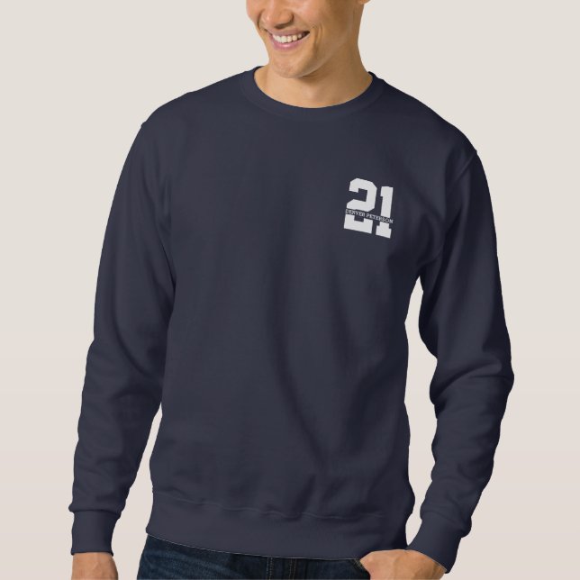 Personalised Name 21st Birthday Modern  Sweatshirt (Front)