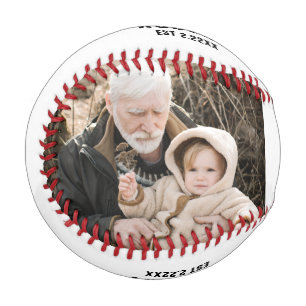 Personalised name &2 photo Grandpa Baseball