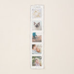 Personalised Name 5 Photo Collage Scarf<br><div class="desc">Personalised Family Name 5 Photo Collage Scarf
Custom photographs template with personalised and unique personal collage,  modern and cool image grid for a beautiful family gift idea.</div>