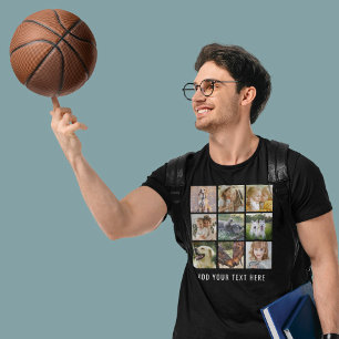 Personalised Name 9 Photo Collage T-Shirt