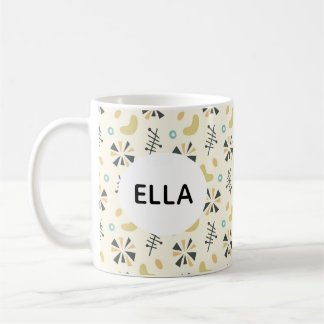 Personalised Name Abstract Retro 1950s  Coffee Mug